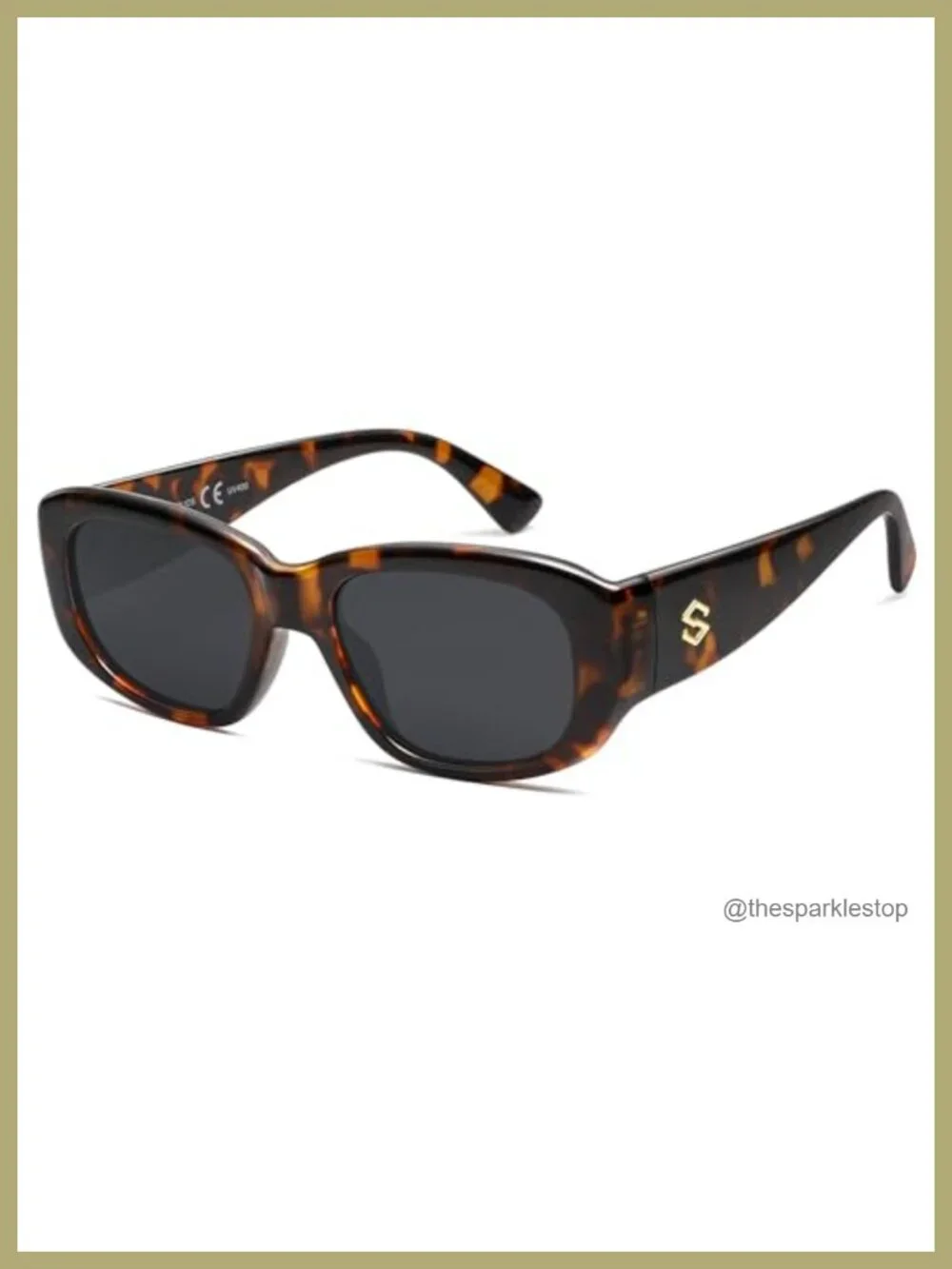Retro Square Polarized Sunglasses Unisex UV400 Protection Thick Chunky Frame
